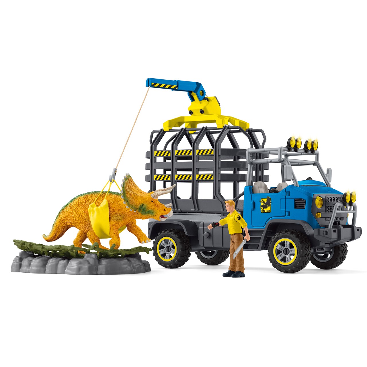 Schleich Dinosaurs: Dino Transport Mission - 13pc Dinosaur Toy Playset, With Truck & Triceratops Dino Figure, Prehistoric Playtime, Kids Ages 4+